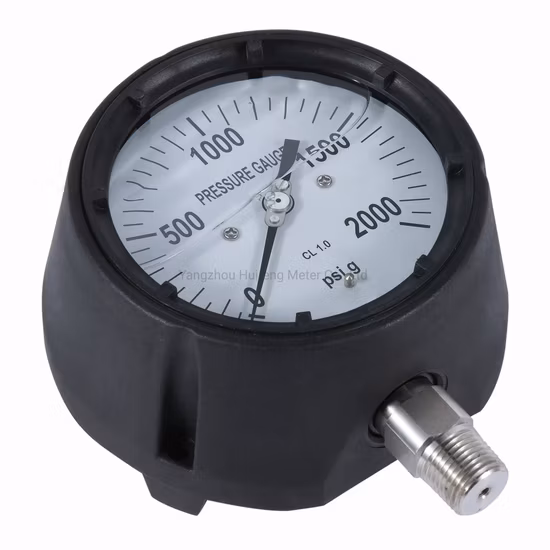 6&prime;&prime; Dial Glycerin Filled Polypropylene Process Pressure Gauge