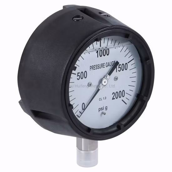 6&prime;&prime; Dial Glycerin Filled Polypropylene Process Pressure Gauge