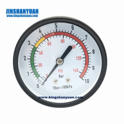 블로우 아웃 클래스 1이 포함된 100mm 검정색 스틸 케이스 건식 압력 게이지